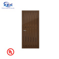 UL listed fire proof veneer laminated wood door design hotel door fire exit door